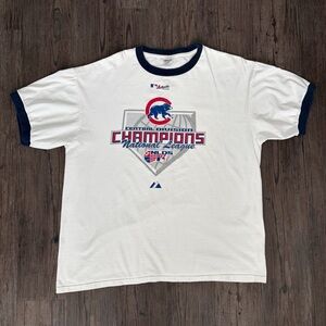 Y2K CHICAGO CUBS 2007 CENTRAL DIVISION NATIONAL LEAGUE CHAMPIONS TSHIRT MENS XXL